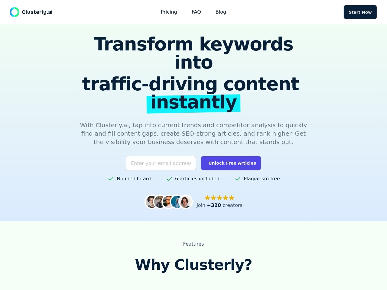 Clusterly.ai官网 – 下一代内容创作平台
