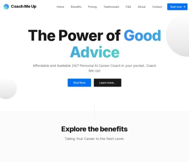 Coach Me Up!官网 – AI职业辅导应用