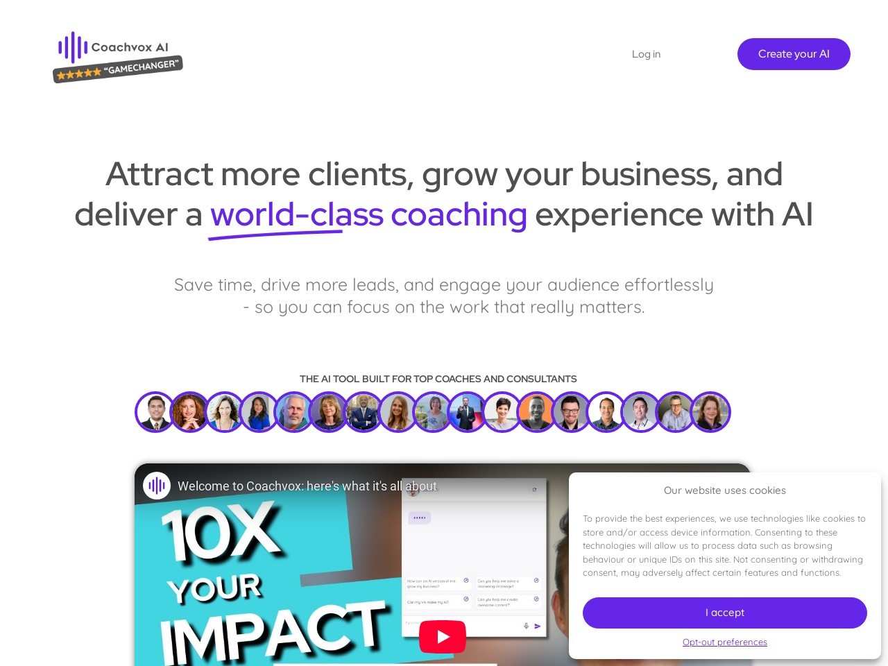 Coachvox AI官网 – 为创业者和内容创作者打造AI助手