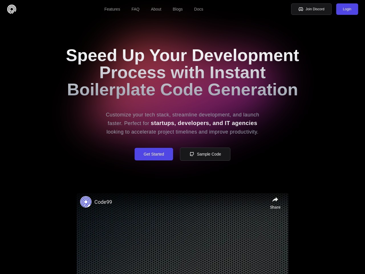Code99官网 – 强大的AI驱动Web开发工具