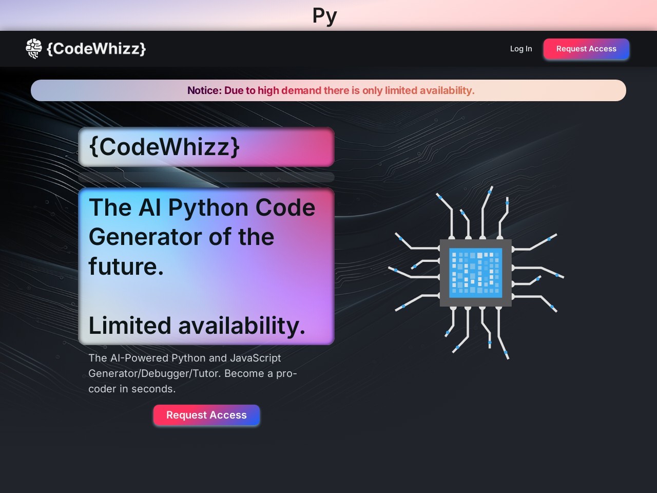 CodeWhizz官网 – AI驱动的Python代码生成器