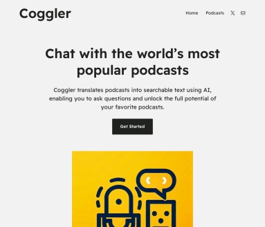 Coggler官网 – 将播客转换为可搜索的文本