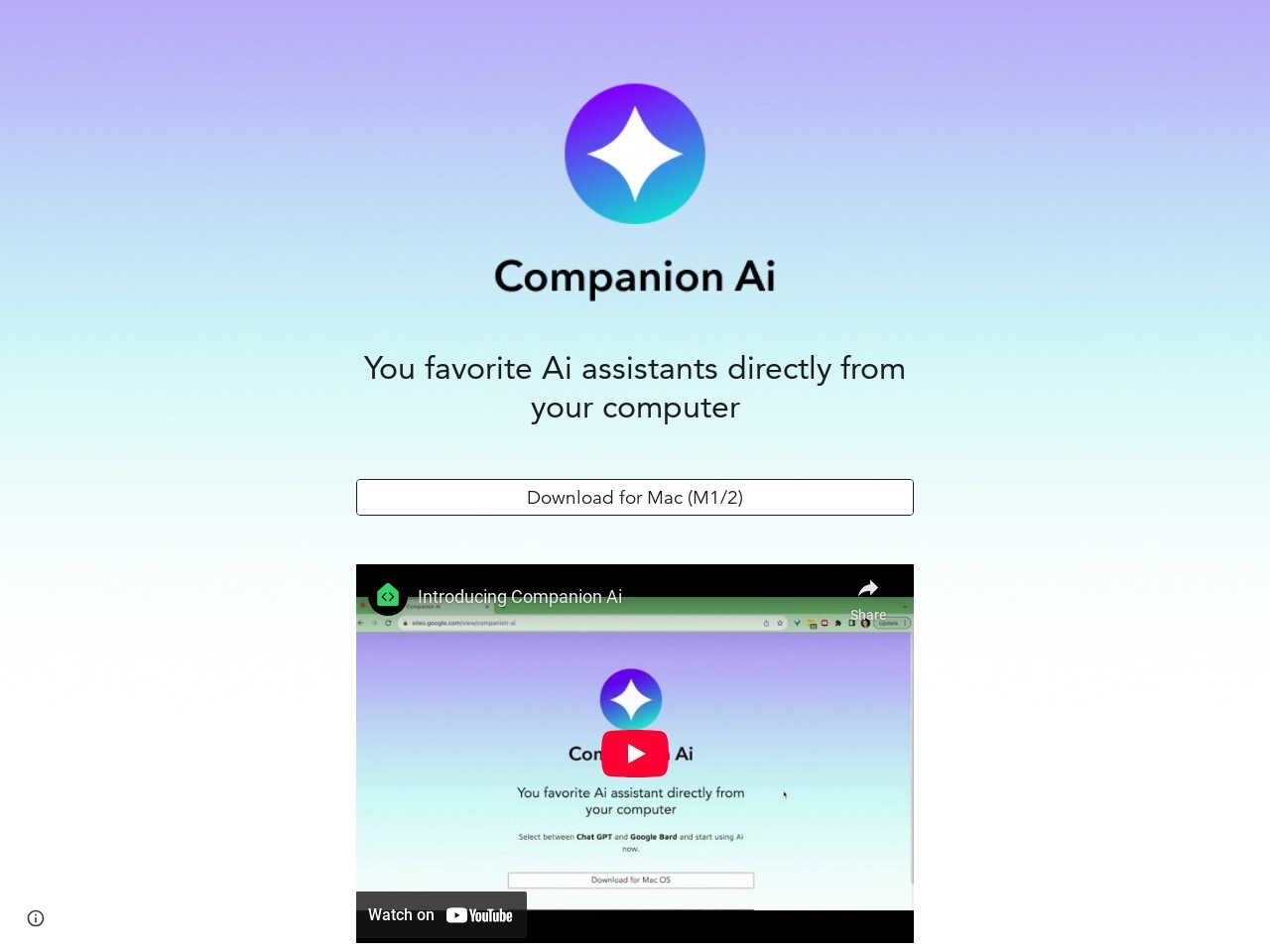 Companion Ai官网 – 直接从电脑使用的AI助手