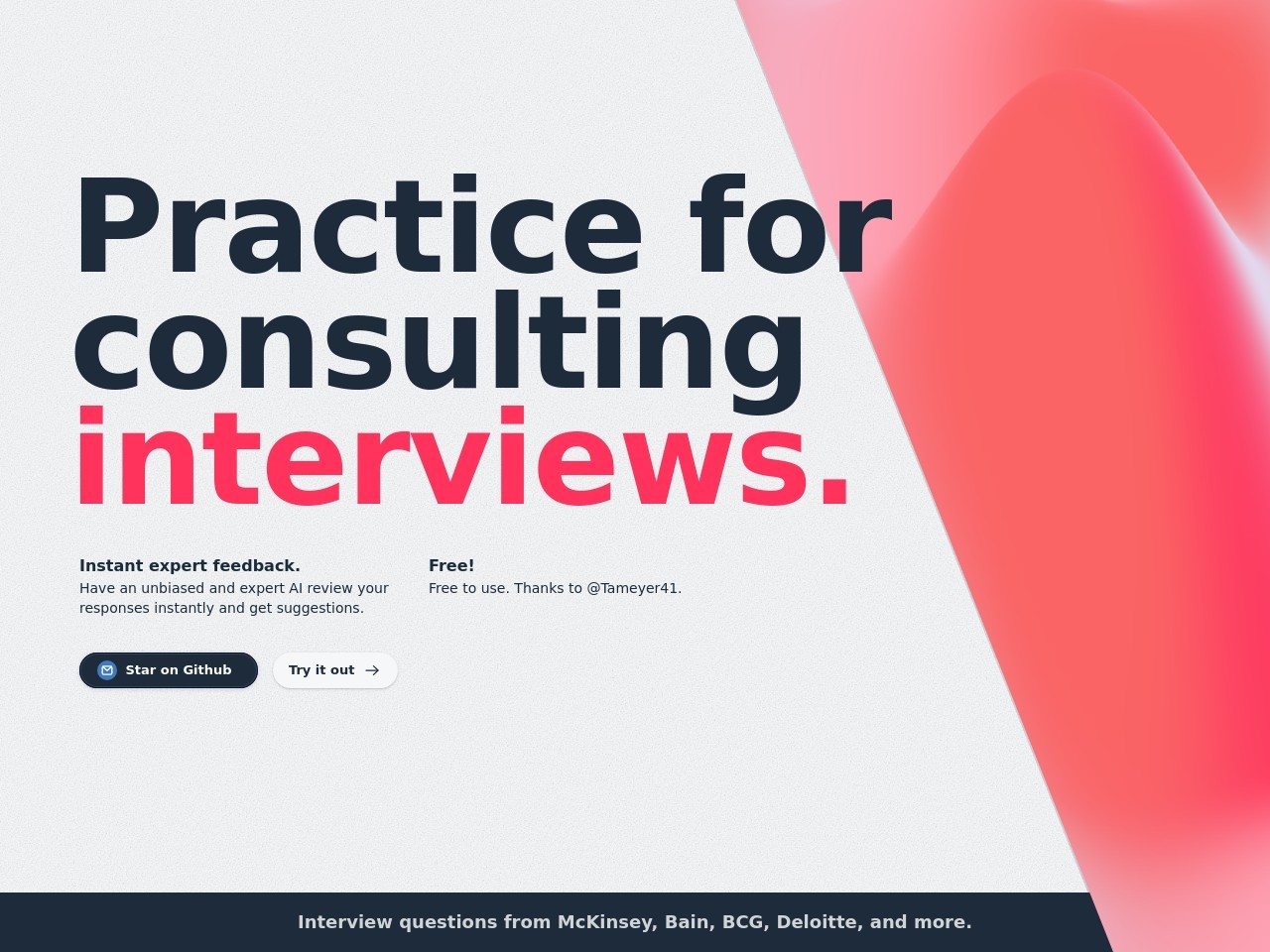 Consultan AI (100% free!)官网 – 面试练习的智能助手