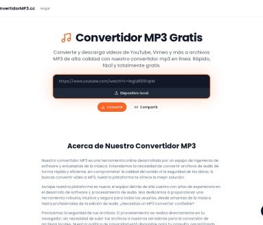 ConvertidorMP3 – 在线MP3转换器