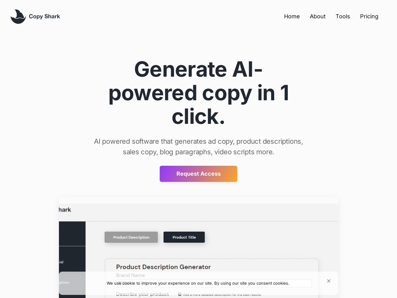 Copy Shark官网 – AI驱动的文案生成工具