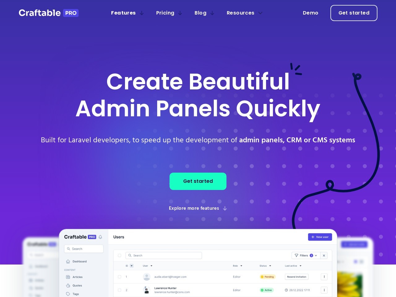 CraftAI官网 – 用于Laravel的CRUD生成器和管理面板工具