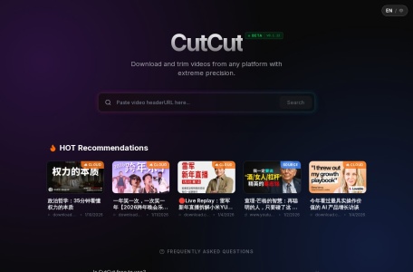 CutCut｜在线4K视频下载+精准裁剪 免安装免费