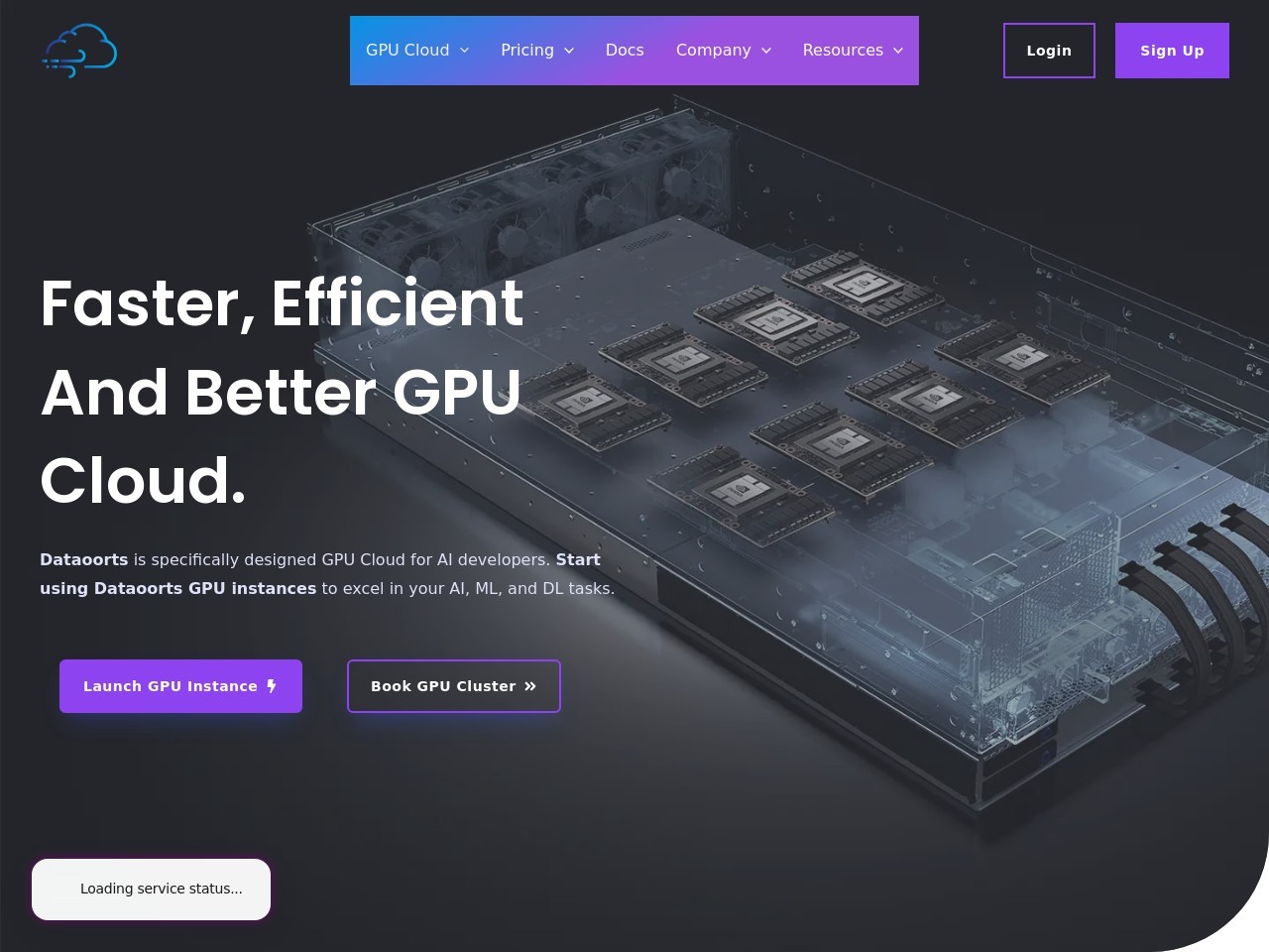 Dataoorts GPU Cloud官网 – 为AI开发者提供高效GPU云服务