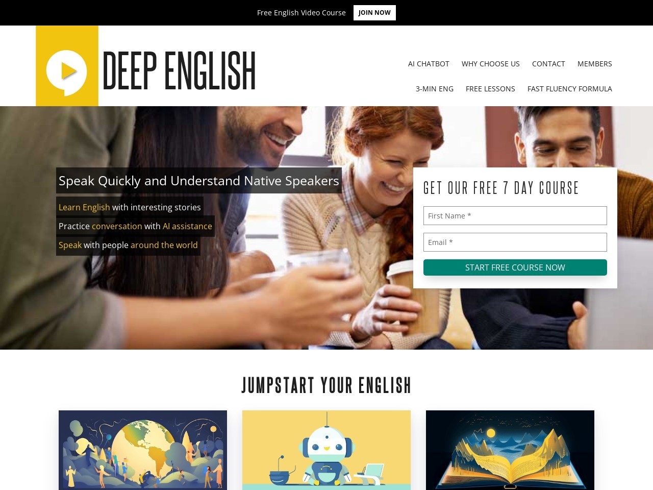 Deep English官网 – 在线学习英语的有趣平台