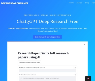 Deep Research官网 – AI驱动的自主研究工具