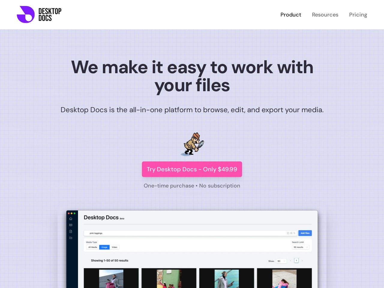 Desktop Docs官网 – AI驱动的媒体文件搜索工具