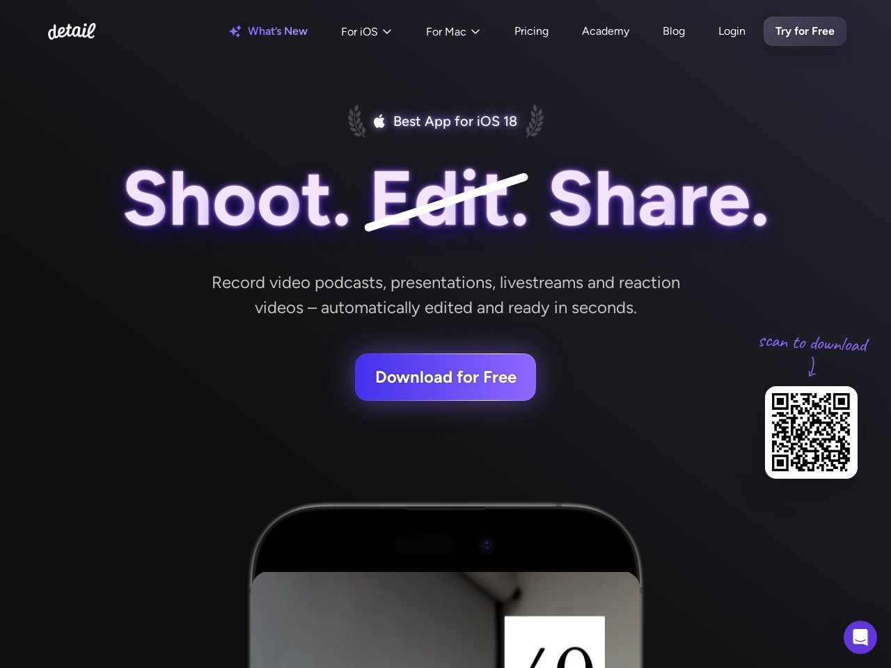 Detail AI Video Content Maker官网 – 简易强大的视频录制与编辑工具
