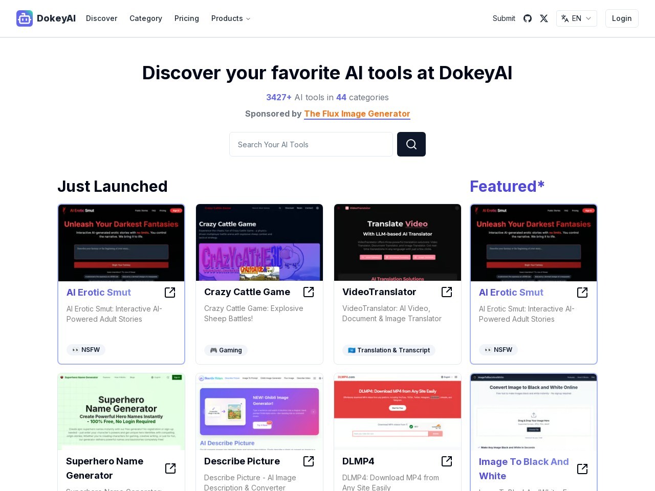 DokeyAI官网 – 简化寻找AI工具的助手