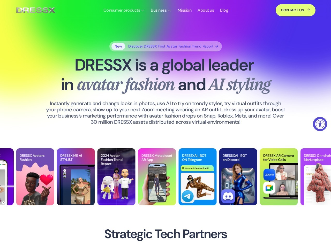 DRESSX.me官网 – 颠覆时尚的AI造型助手