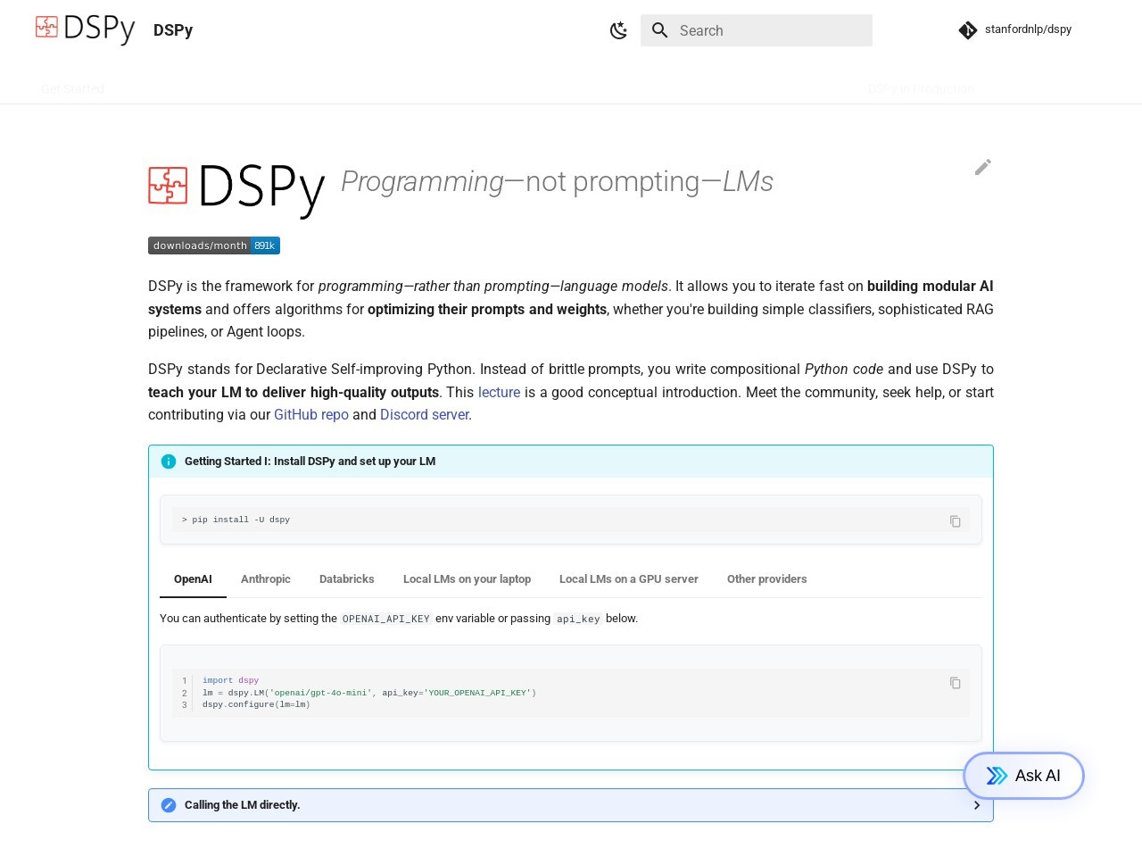 DSPy Examples官网 – DSPy框架的11个实用案例集