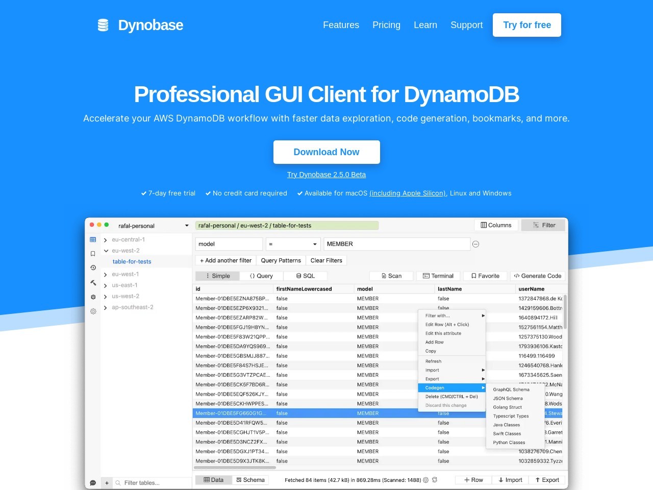 Dynobase官网 – 专业的DynamoDB图形界面客户端