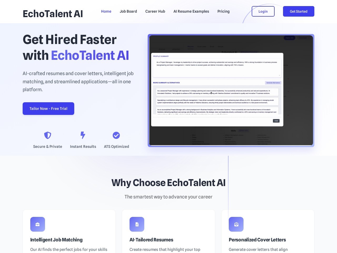 echotalent.net官网 – AI辅助求职平台
