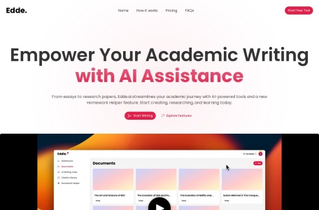 Edde AI官网 – AI驱动的学术写作助手