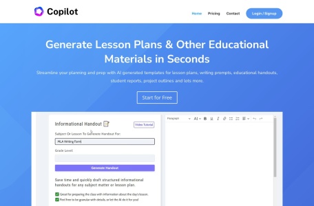 Education CoPilot官网 – AI助力教育，简化备课流程