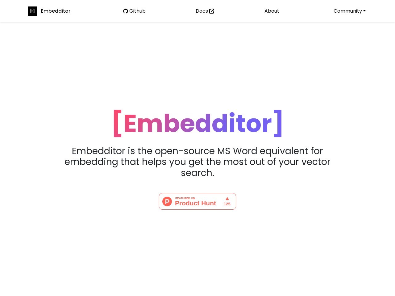 Embedditor官网 – 嵌入优化的智能工具