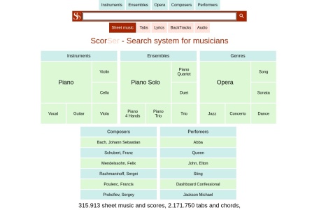 Scorser：音乐乐谱下载
