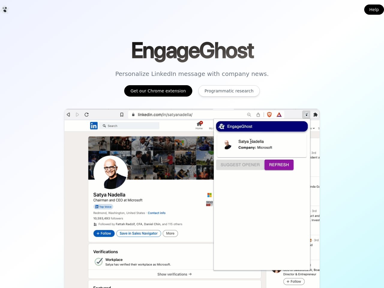 EngageGhost官网 – 个性化LinkedIn消息的工具