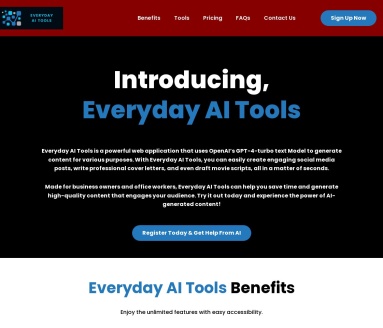 Everyday AI Tools官网 – 强大的内容生成AI工具
