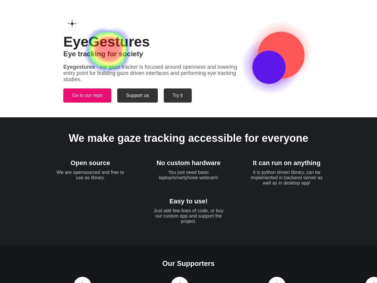 EyeGestures官网 – 基于眼动的互动界面控制