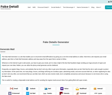 Fake Detail Generator