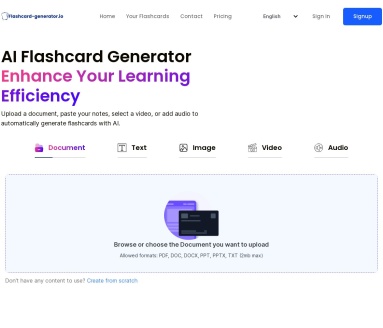 Flashcard generator官网 – 快速将学习材料转化为抽认卡