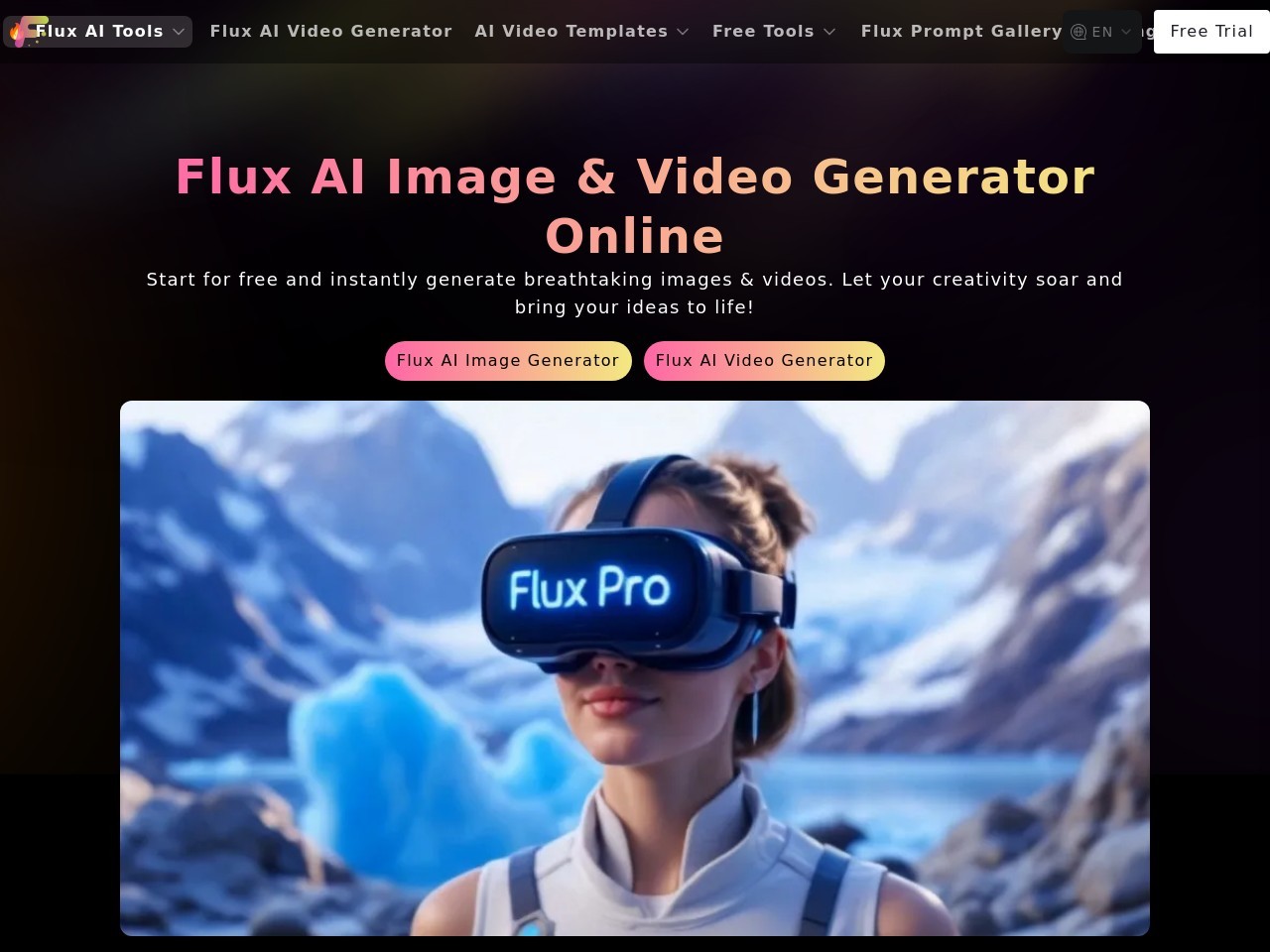Flux AI官网 – 先进的AI工具生成图像与视频