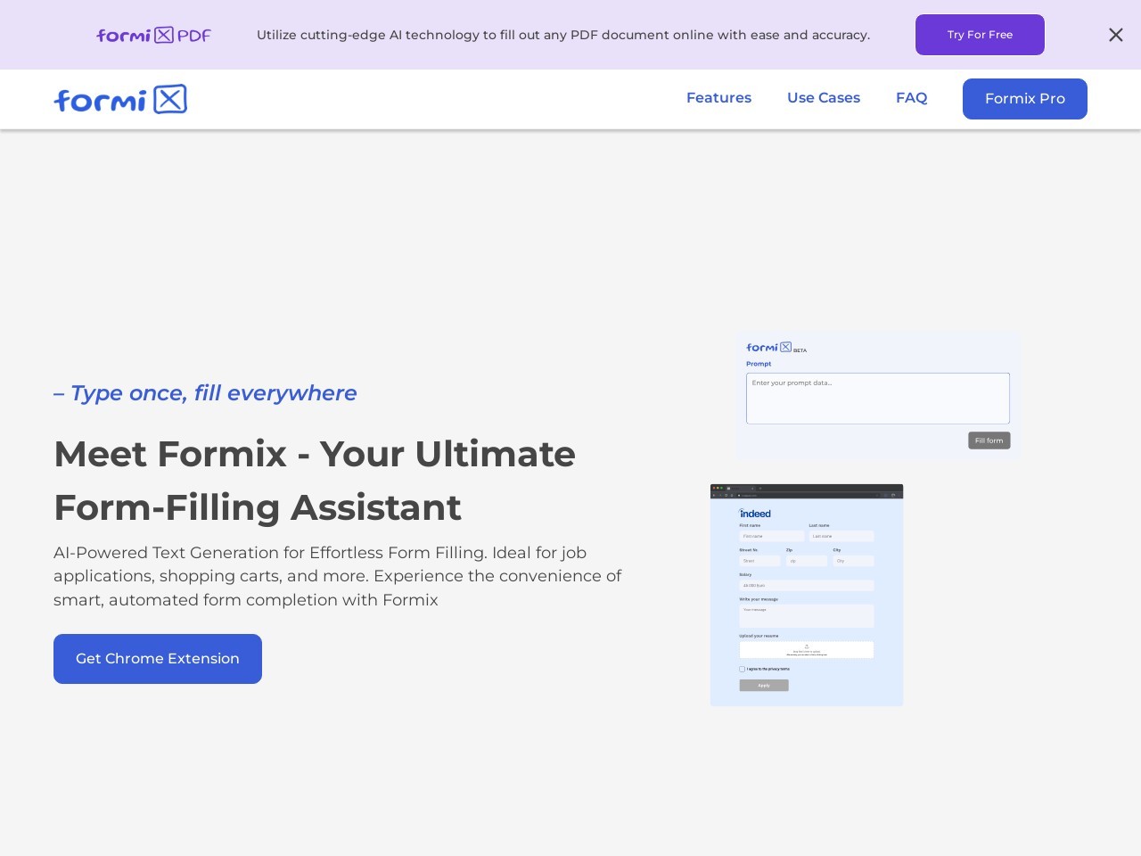 Formix AI官网 – 智能表单填写助手