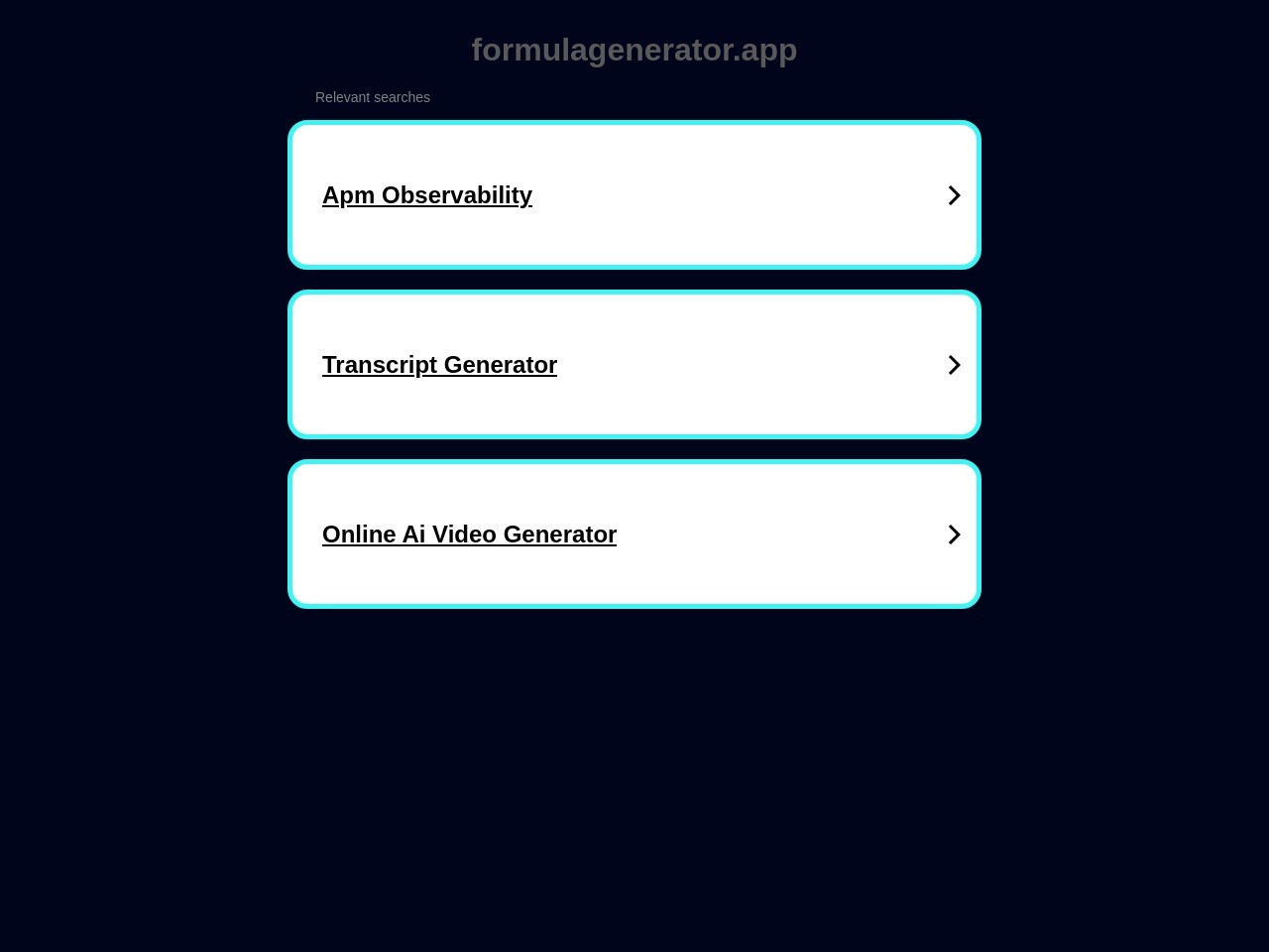 Formula Generator官网 – 一站式公式生成工具