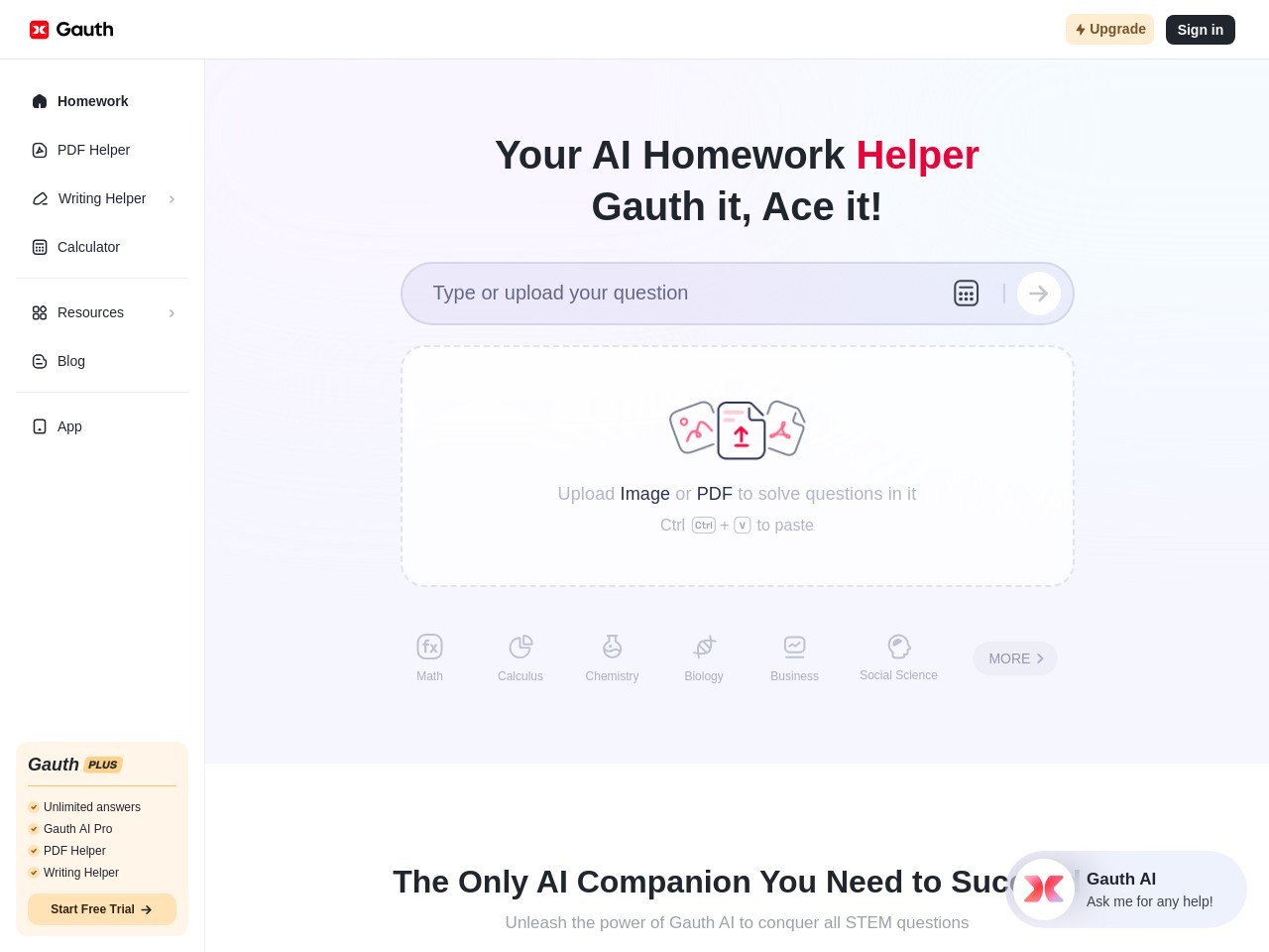 Gauthmath官网 – 即时数学题解答工具