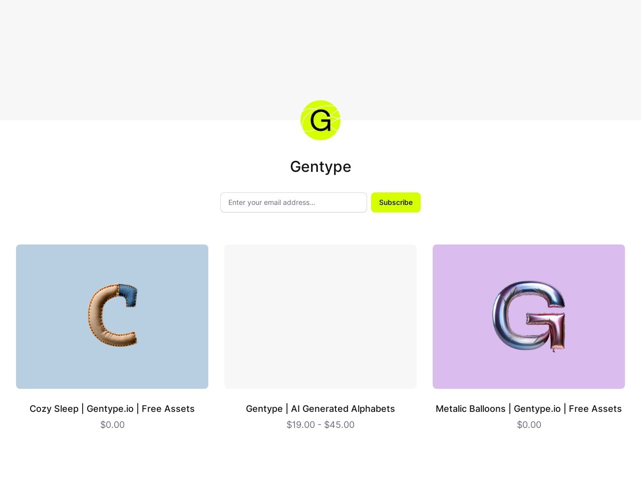 Gentype官网 – AI生成主题字母平台