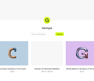 Gentype官网 – AI生成主题字母平台