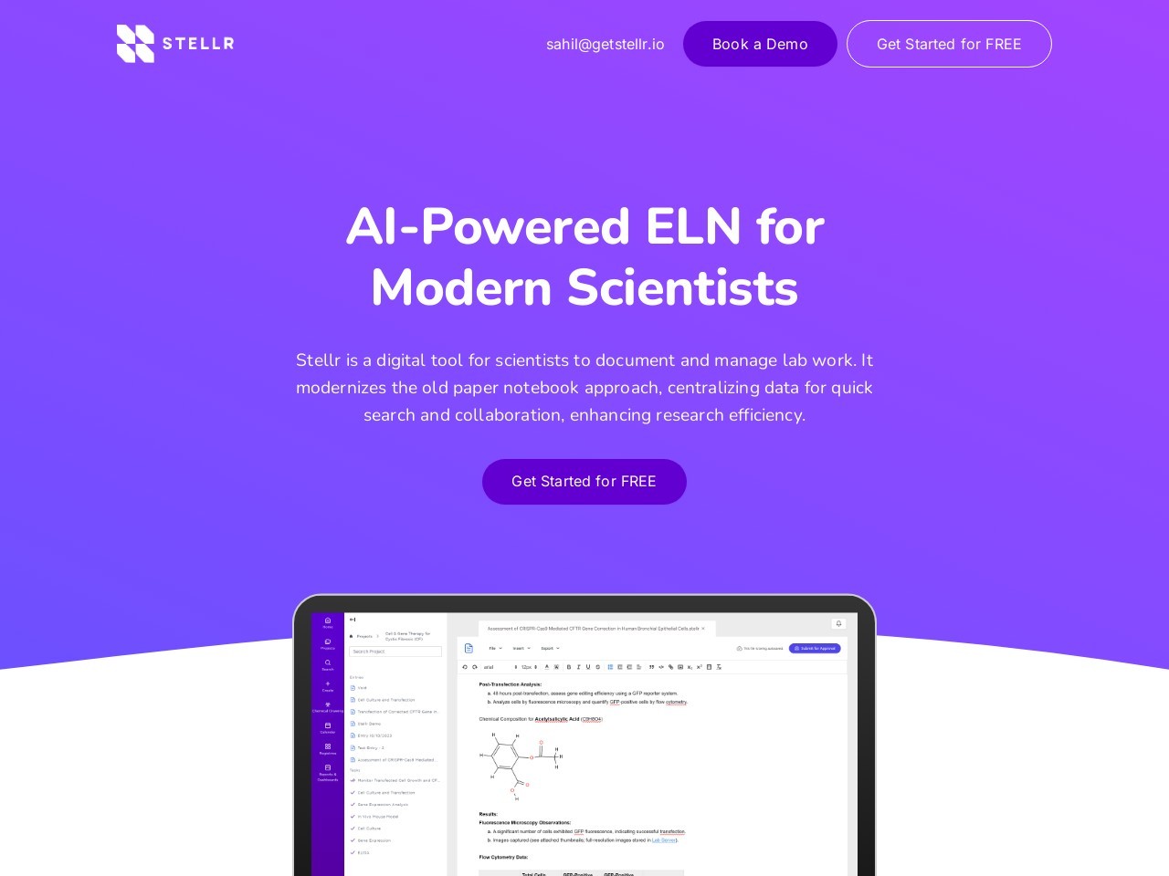 Stellr官网 – 科学家管理实验工作的数字工具