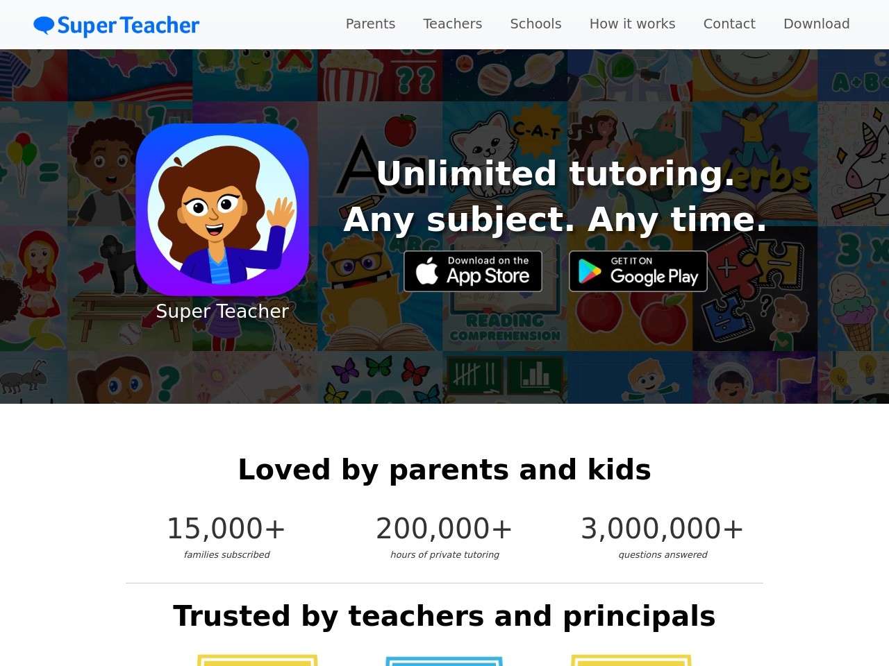 Super Teacher-为3官网 – 8岁孩子提供无限私教课程的应用