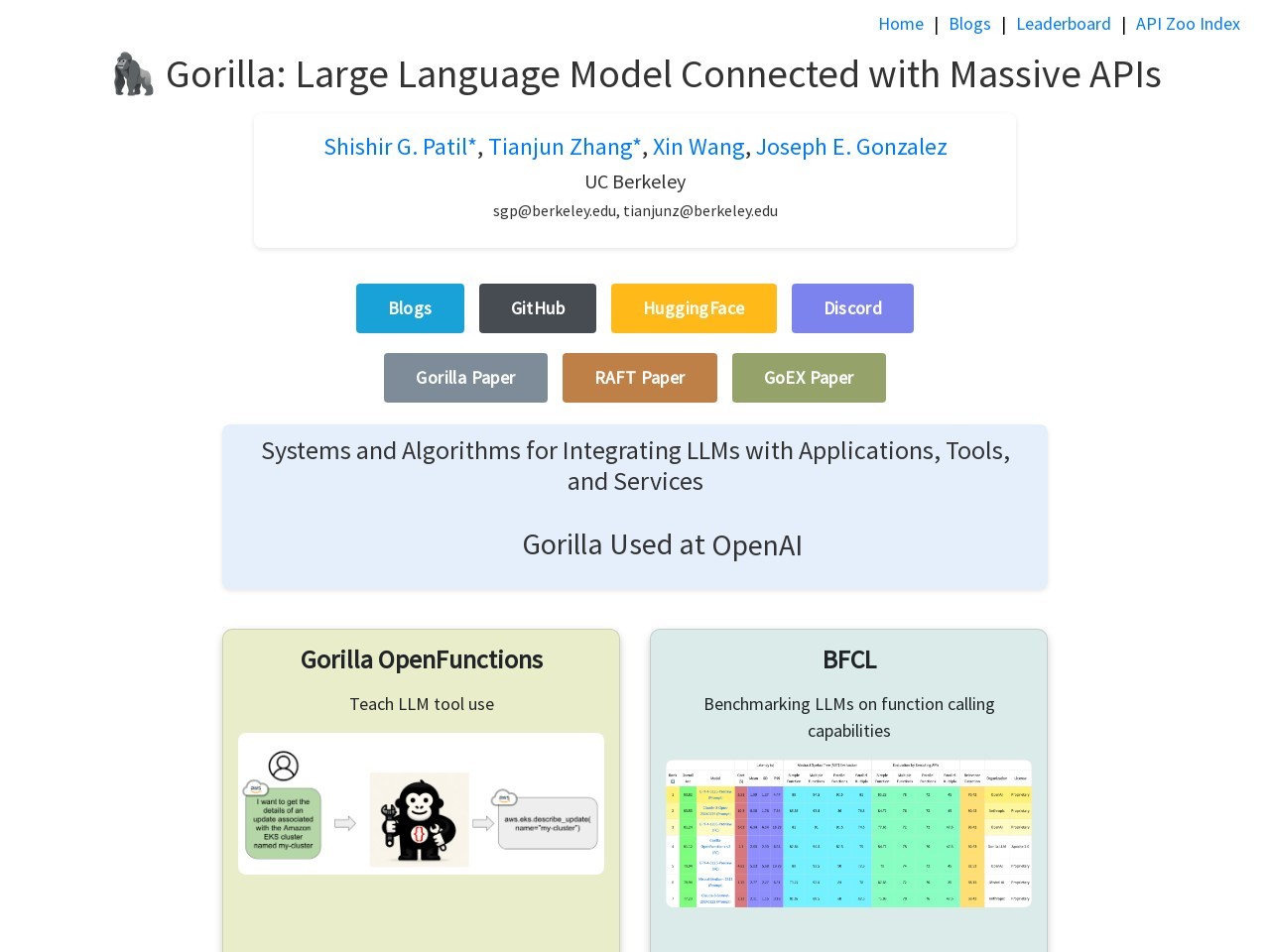 Gorilla-超越GPT官网 – 4的API调用模型