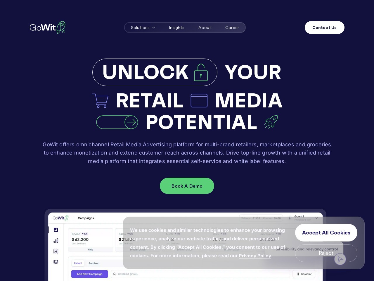 GoWit Retail Media Ads Platform官网 – 多渠道广告变现平台