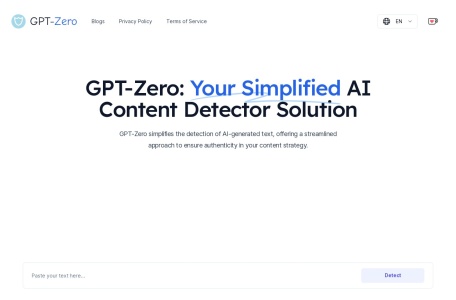 GPT-Zero官网 – 免费AI内容检测工具