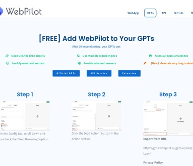 WebPilot官网 – 网页助手，提升交互体验