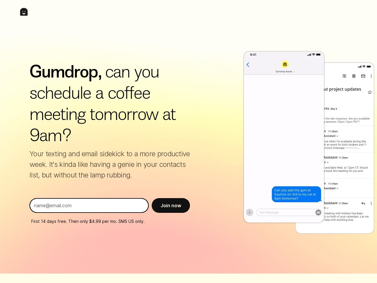 Gumdrop官网 – 您的短信和邮件助手