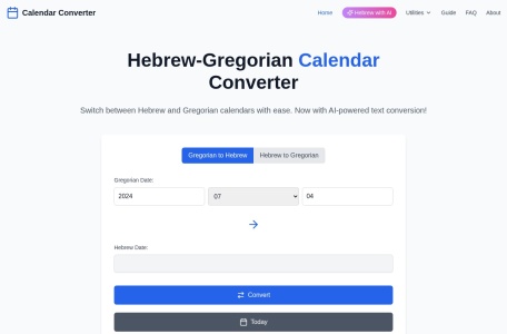 Hebrew Calendar Converter