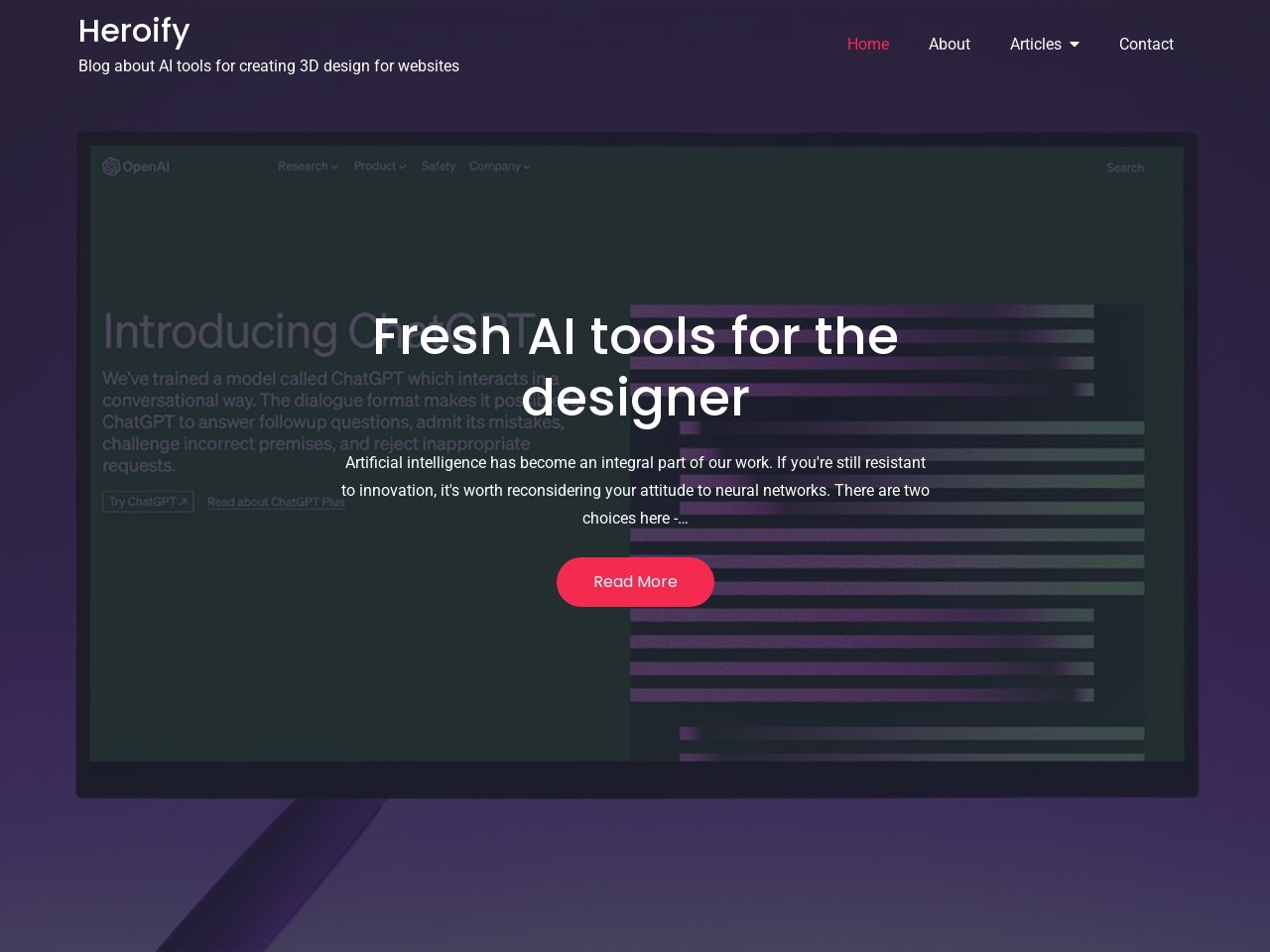 heroify官网 – AI生成网站高质量3D图形
