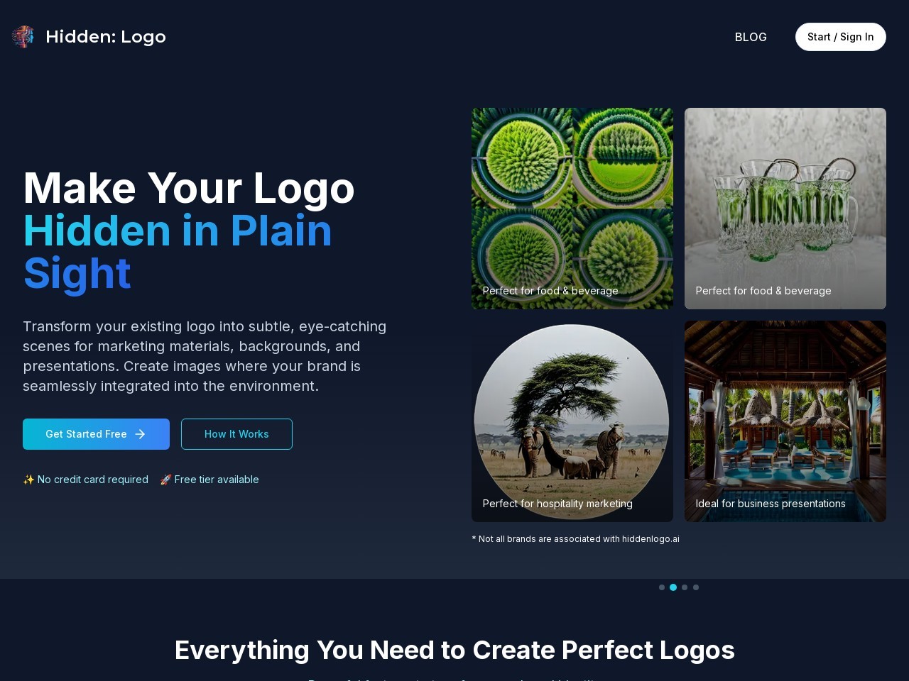 Hidden Logo官网 – 利用AI创建独特品牌营销资源