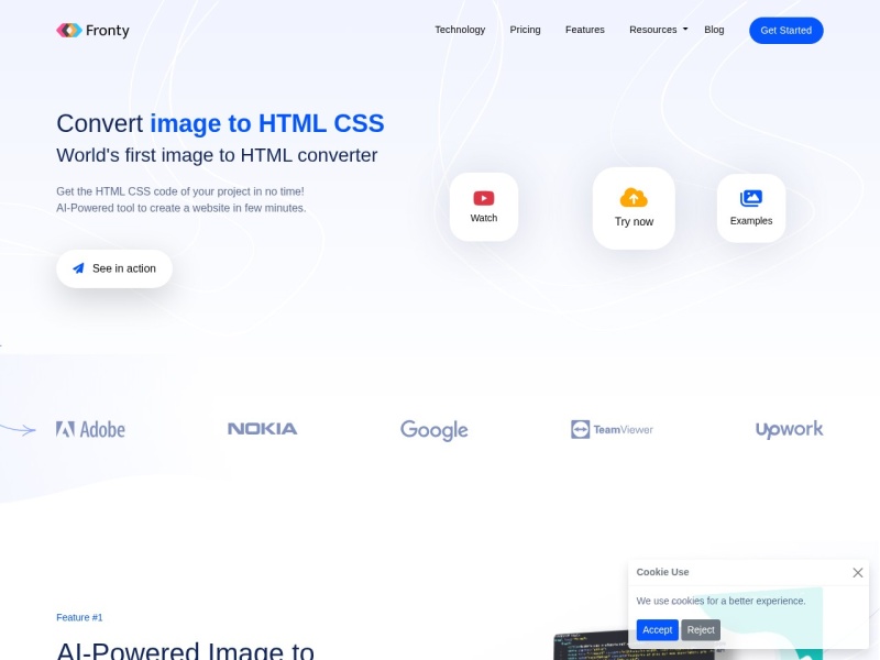 Image to HTML CSS converter. Convert image to HTML CSS with AI: Fronty