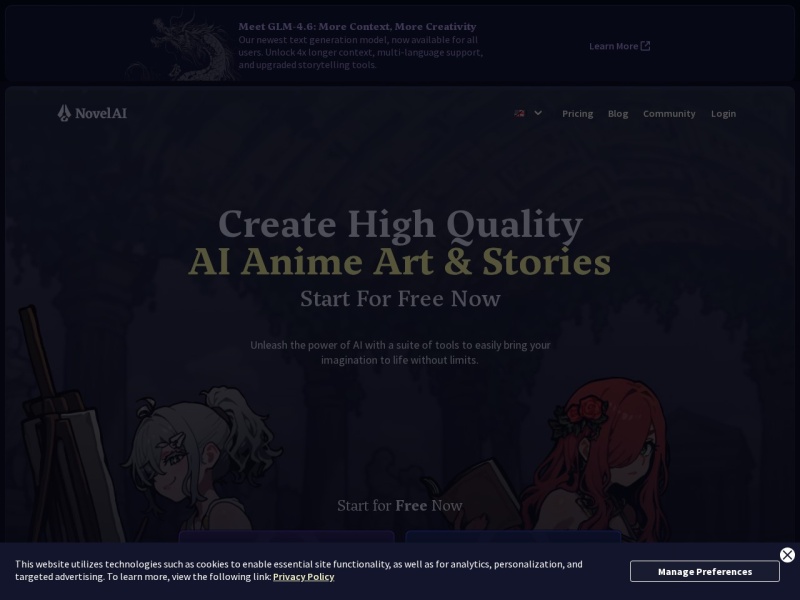 NovelAI – AI Anime Image Generator & Storyteller