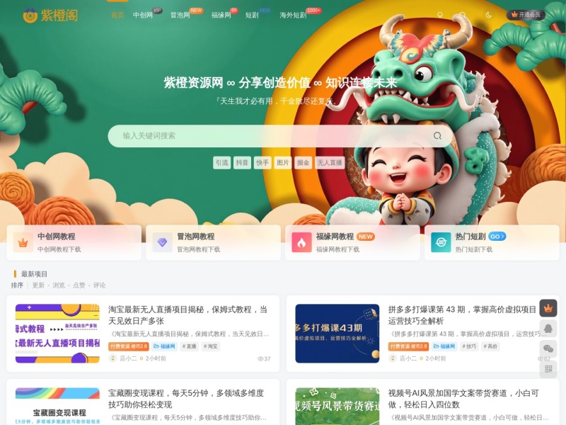 中创网_分享创业资讯_网络项目资源 - 紫橙资源网 预览图